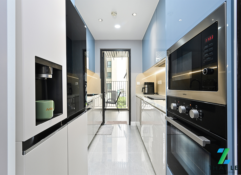 Thi công nội thất phòng bếp căn hộ Hà Đô Centrosa - Block O1